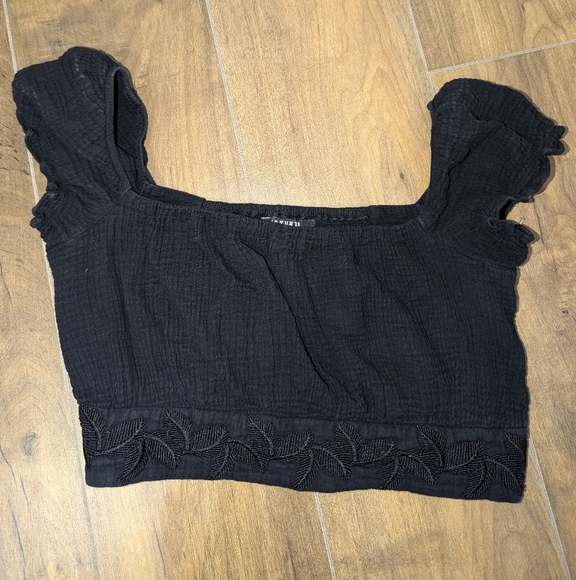 Disturbia Vine Textured Crop Top and Wide Leg Trouser - Picture 4 of 7